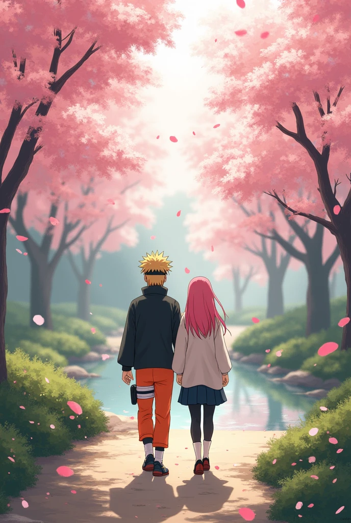 Sakura bringing with Naruto
