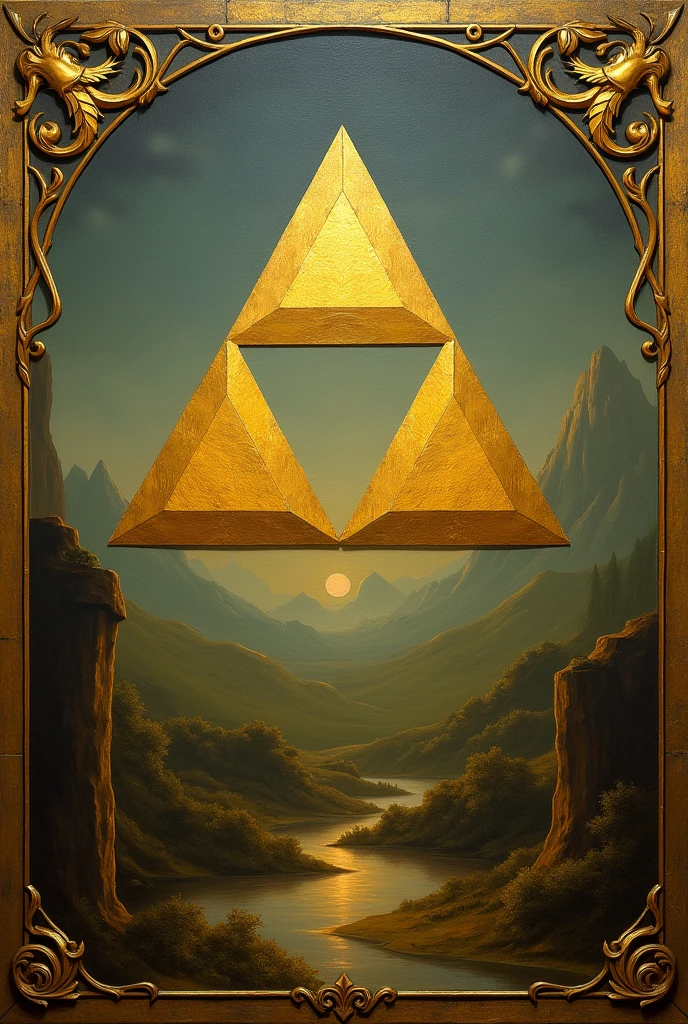 We designed a triforce painting in another style of old painting