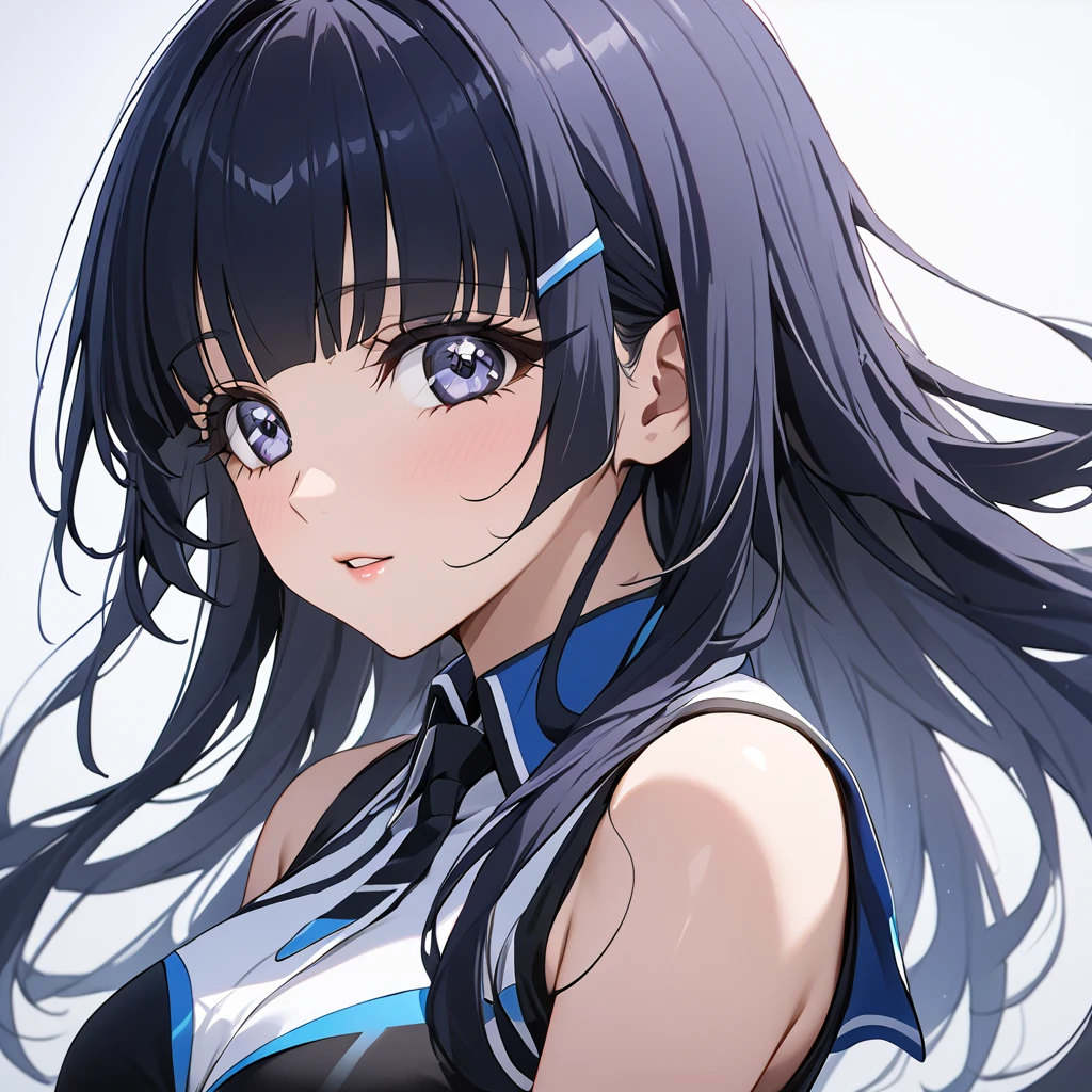 ((Highest quality)), ((masterpiece)), (detailed), (Perfect Face)、The woman is Aoki Reika, has medium-long hair and is a member of a K-POP girl group.、The woman is wearing a cool costume from a K-pop girl group and dancing a K-pop dance.