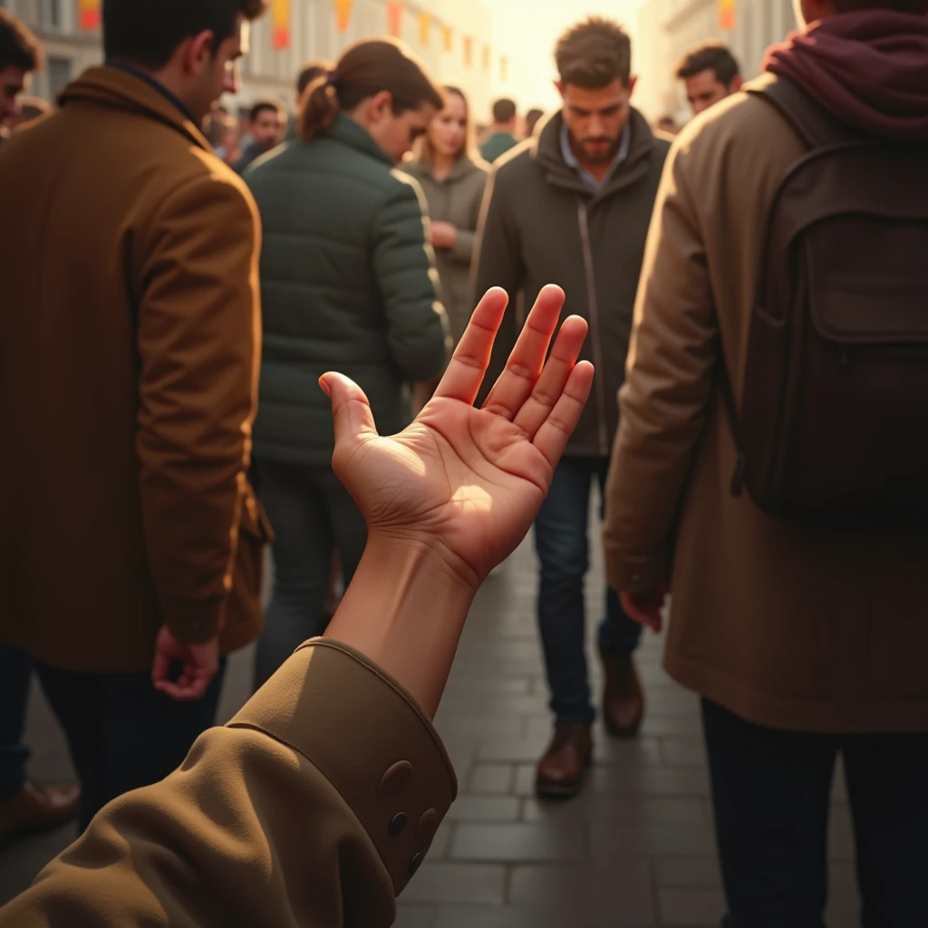 Pulling hand 
Luke 10:25
Israel
From person to weak person
Behind many people



