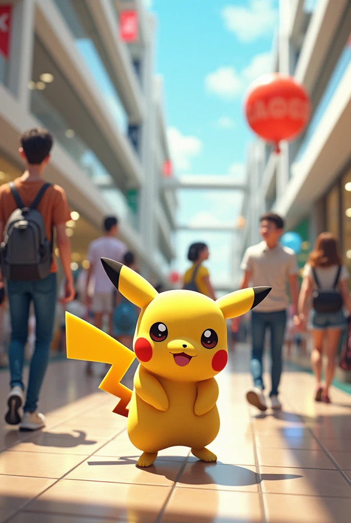 little pikachu in the mall