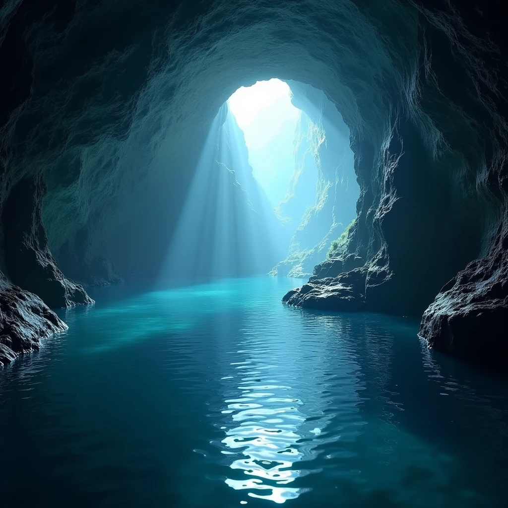 (masterpiece:1.2,Exceptional Quality,mirror-like,Cinematic Experience),8k,wallpaper,Italy,Grotta Azzurra,(Diffuse reflection of light:2.0)