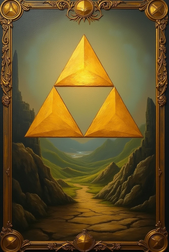 We designed a triforce painting in another style of old painting