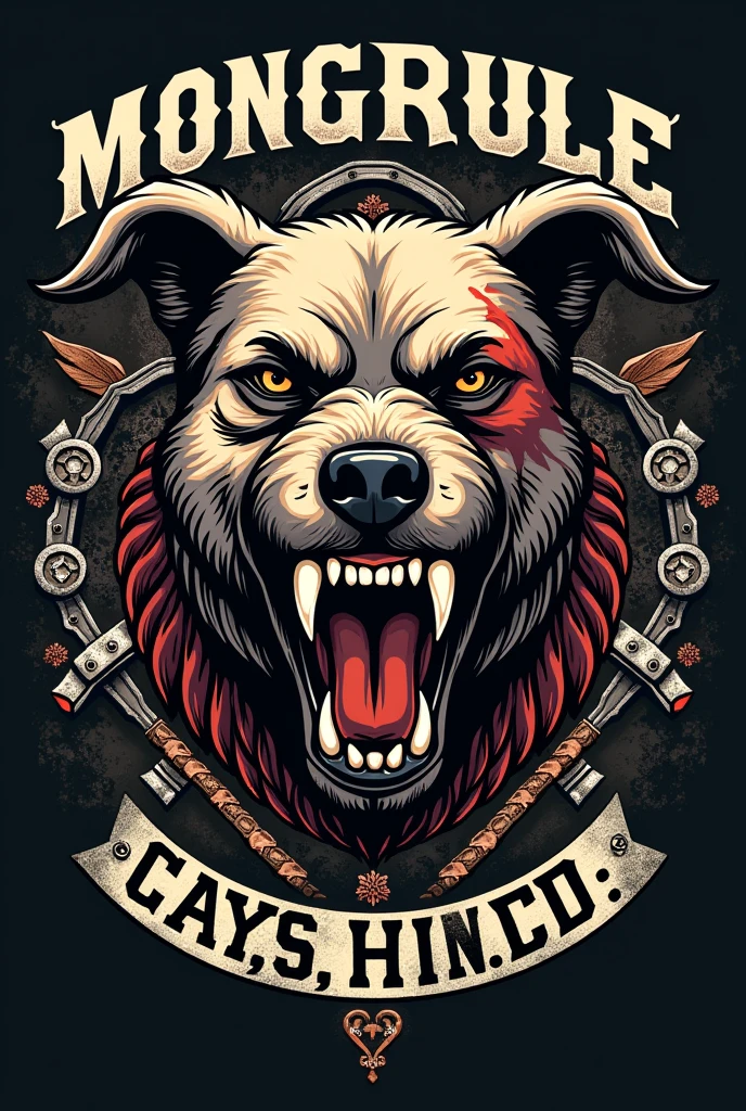 impactful color paint of an Wolf, Text "HOWLING" , highly detailed, vibrant colors , 8k, sharp, professional, clear, high contrast, high saturated, , vivid deep blacks, crystal clear <lora:Rock_Metal_Style:1>
