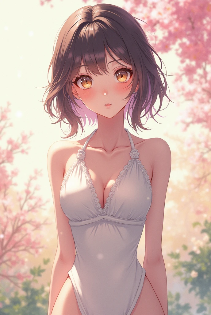 Anime Girl Small nipples Large Breasts Expose