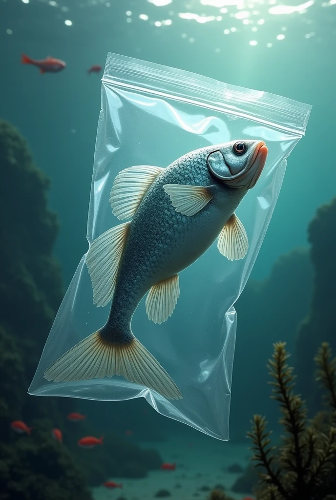 Spawn a Guardian Crappie with a plastic ziplock bag as a Symbol 

