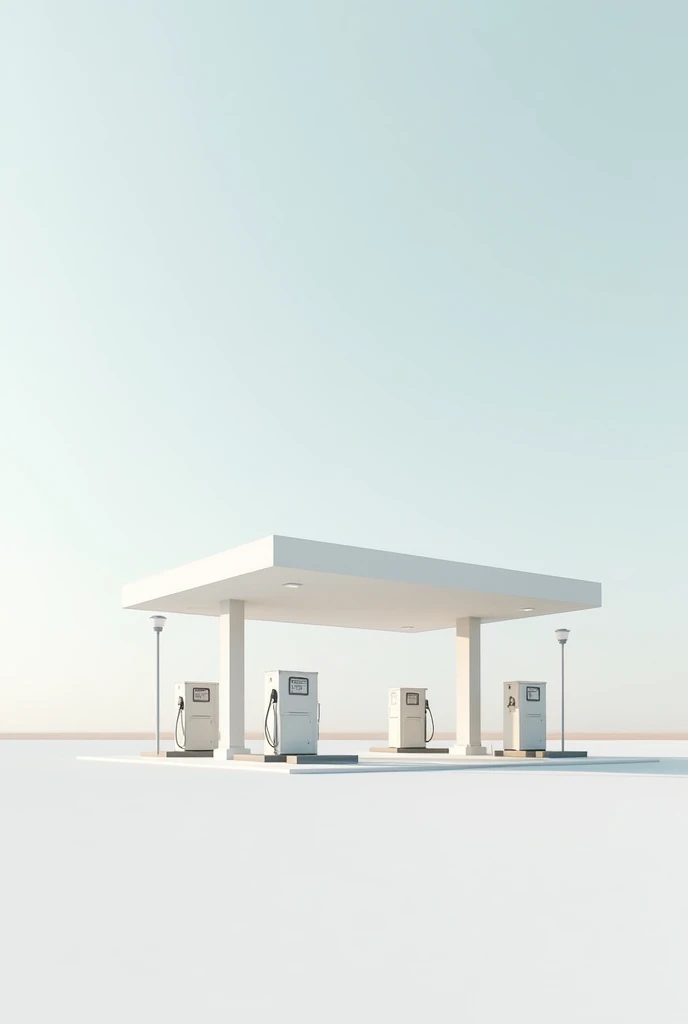 Minimalist gas pump station