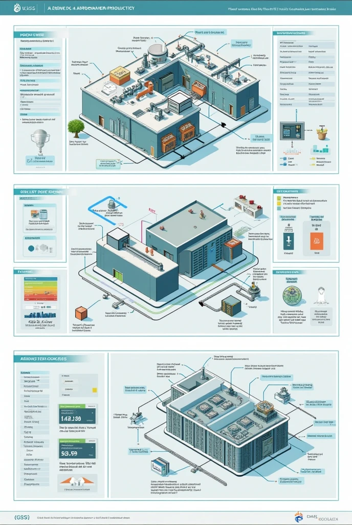 Create a user interface using IGSS SCADA software to represent at least 6 elements of the process in the ALICHI liquid food production plant.