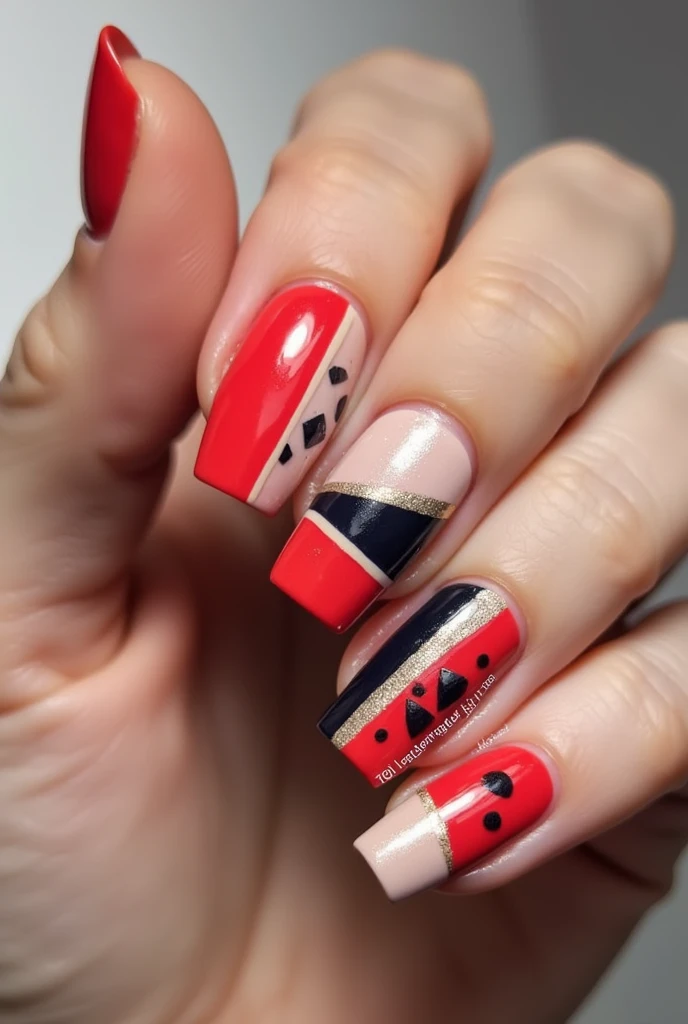 geometric nail design