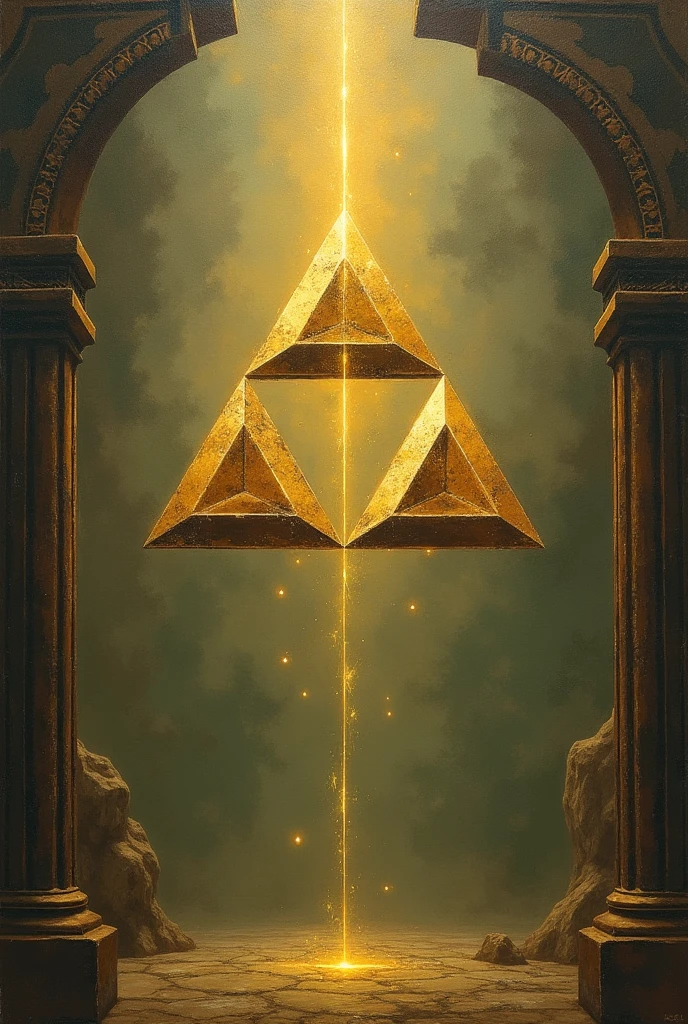 We designed a triforce painting in another style of antique painting in various styles