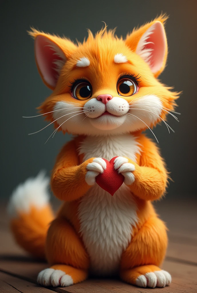 A furry girl showing her pussy
