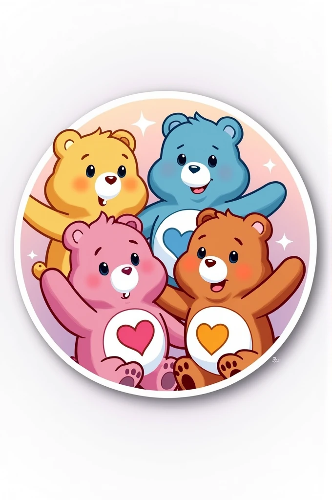 I want a round sticker forum for care bears