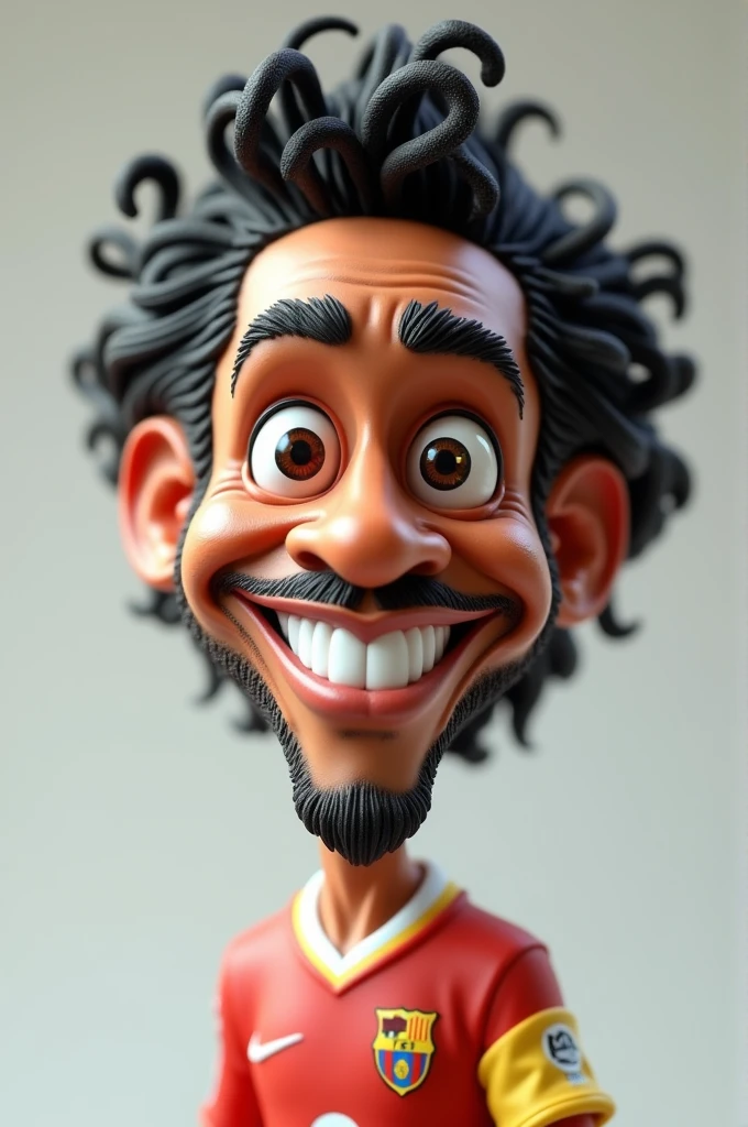 Make a 3D caricature of Ronaldinho Gaucho