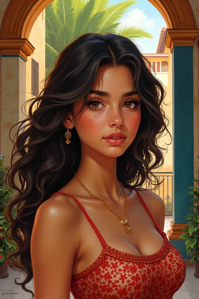 Girl Venezuela Spain drawing