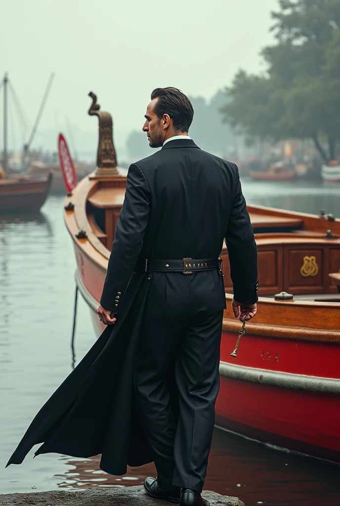 The nobleman rejects the red boat and heads towards the white boat
