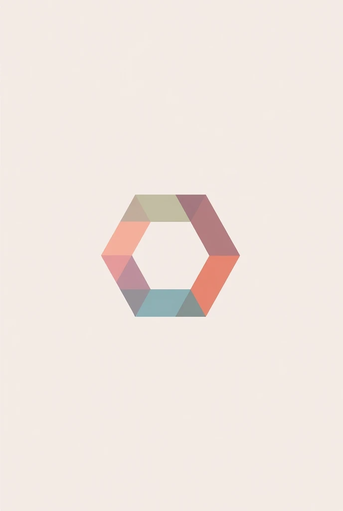 (Corporate), (logo), counselling service, named 'Equilibrium Constant Counselling', double hexagone, pastel color wheel