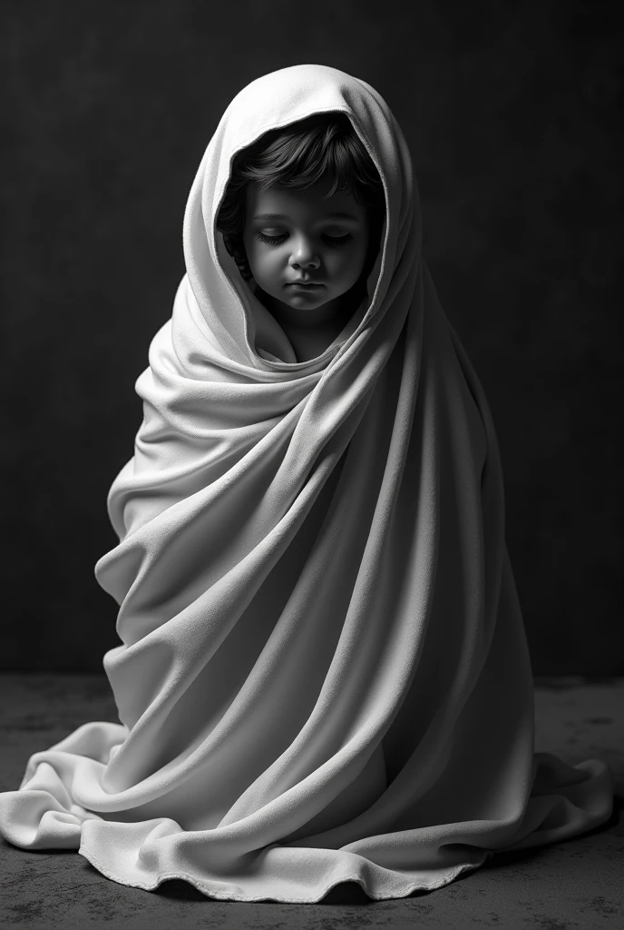 (HIJAB girl), Skinny LIGHT blue & grey satin hijab girl naked (SHINY DARK SKIN), SADNESS , fat