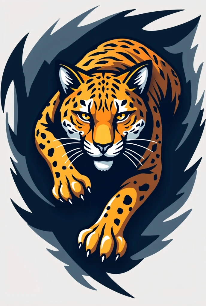 AS A PROFESSIONAL LOGO FOR A SPORTS TEAM VERY DETAILED AND WITH PROFESSIONAL COLOR THAT CALL ATTENTION AND EXHIBIT RESPECT FOR THE ANIMAL OCELOT PROFESSIONAL LOGO FOR ATHLETES
