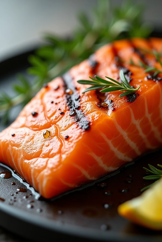 Salmon, rich in omega minus tri-fatty acids, helps support brain health and reduce inflammation. 
