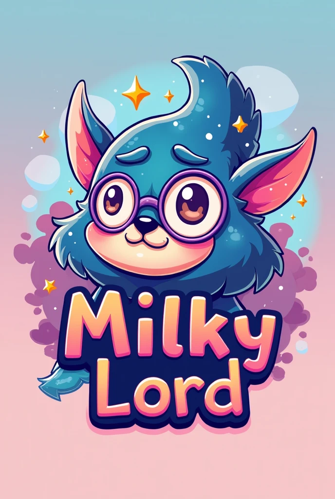 My name is "Milky Lord", try making a logo for a cartoon style Twitch channel, with Juliet-style glasses