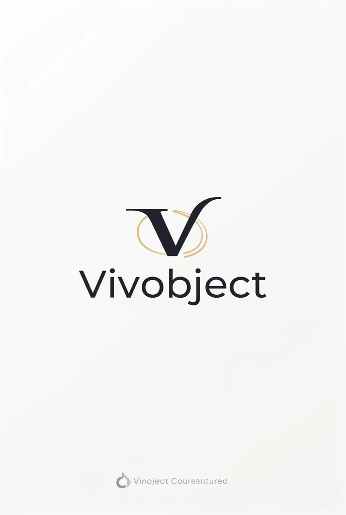 Logo of my business called "VivObject", dónde se destaque la v y la o
