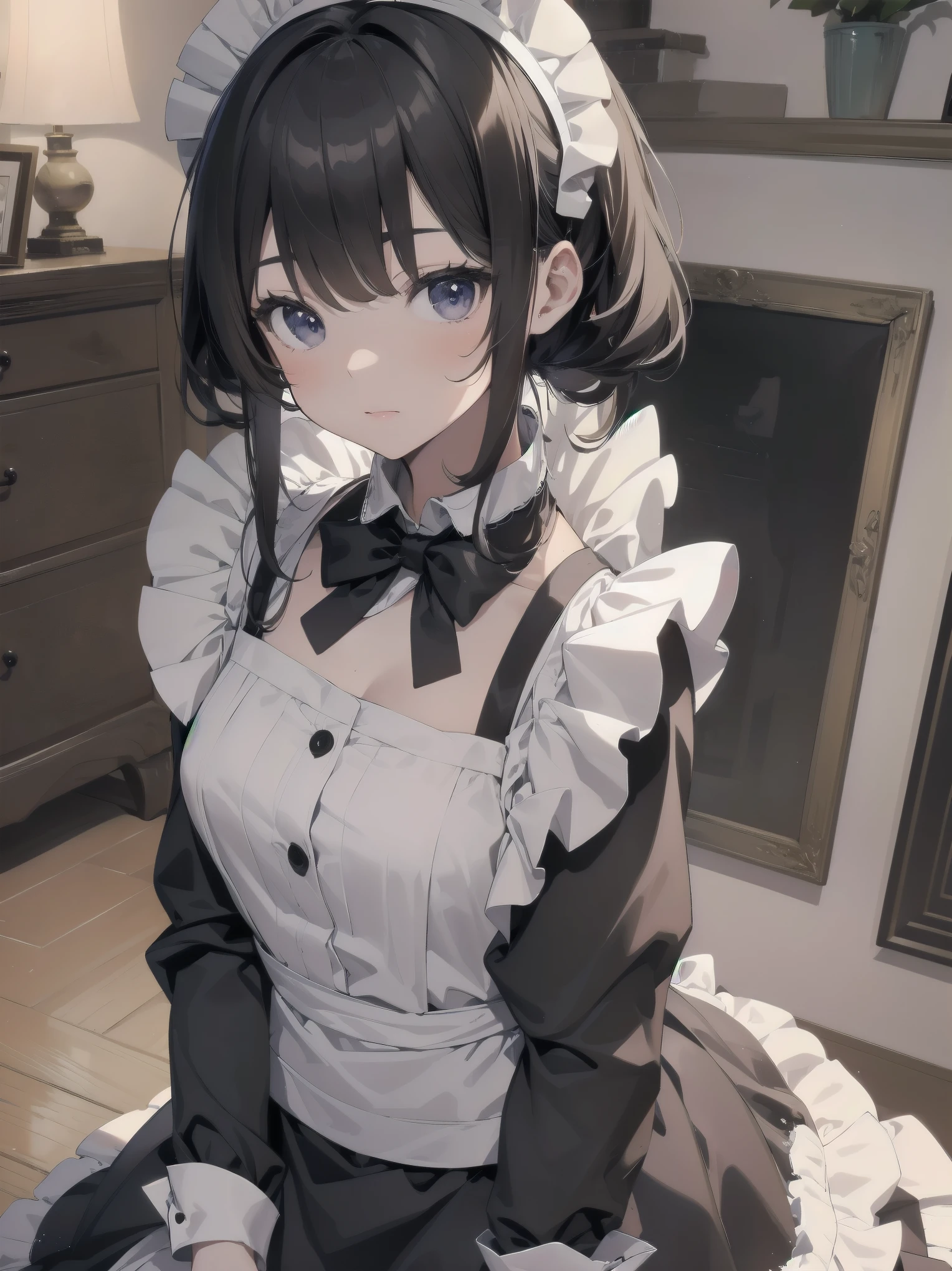 Masterpieces, cute illustration masterpieces, maids in cute poses, traditional maid outfits, solo, girls