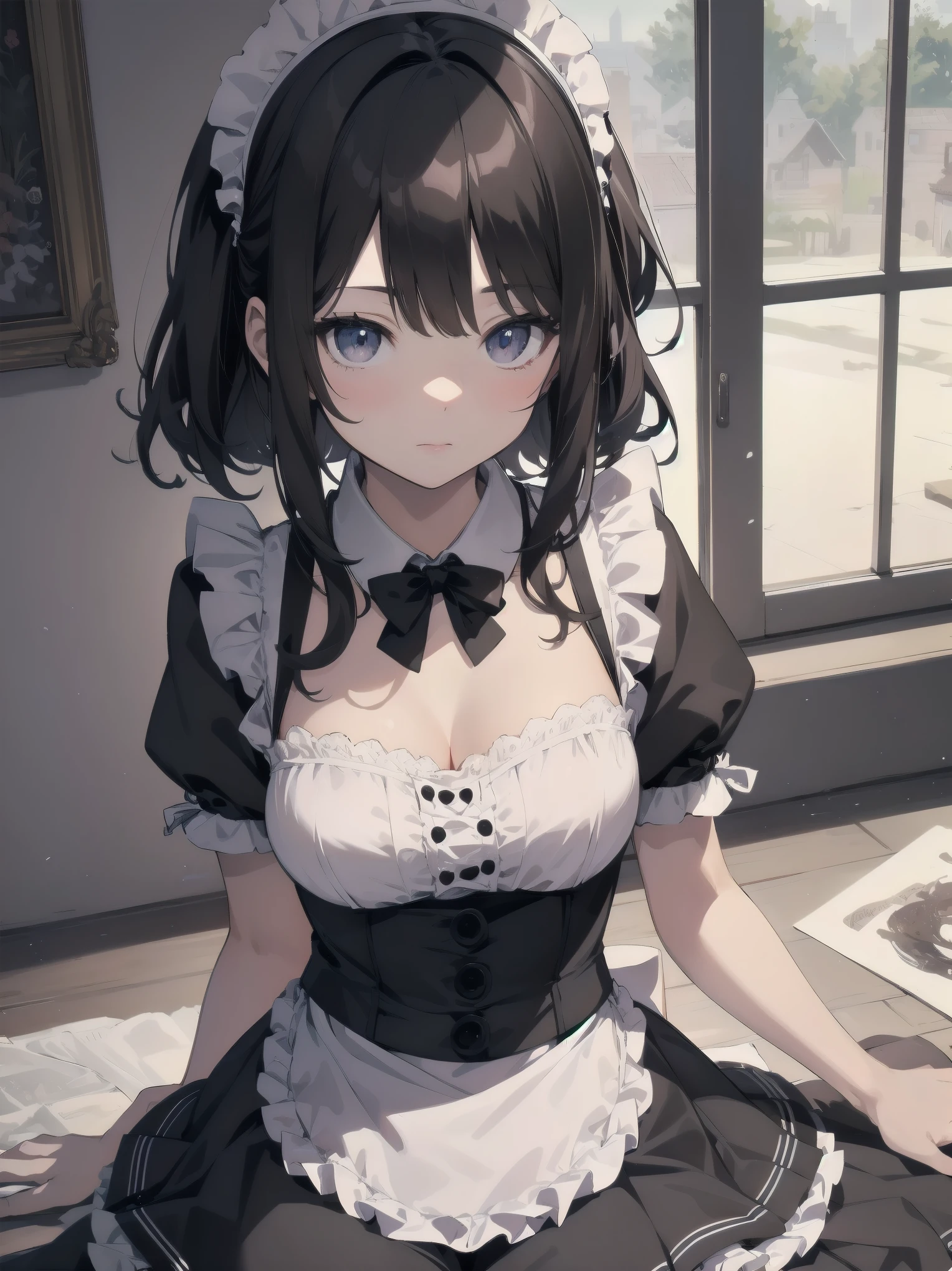 Masterpieces, cute illustration masterpieces, maids in cute poses, traditional maid outfits, solo, girls