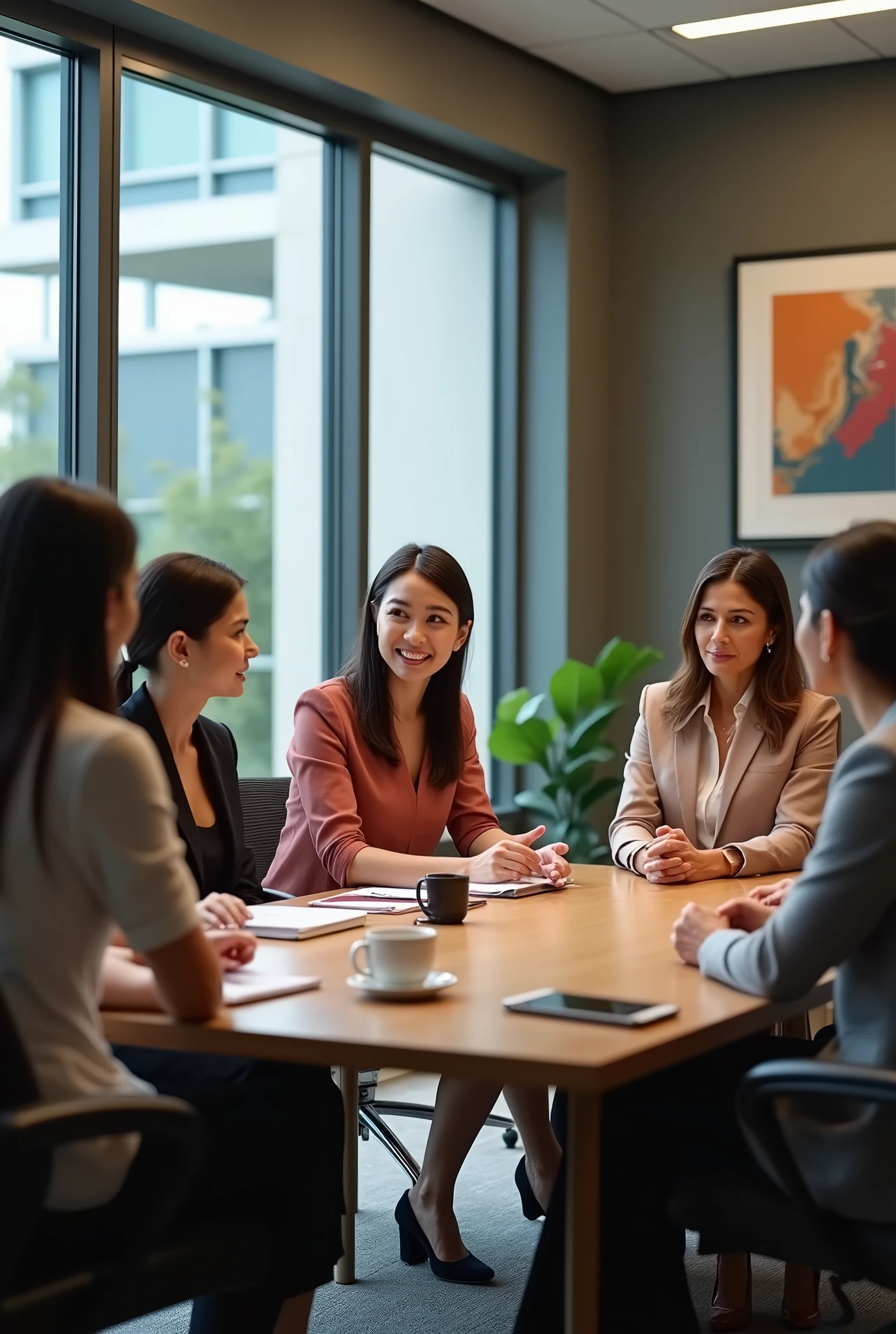 Mothers in a meeting