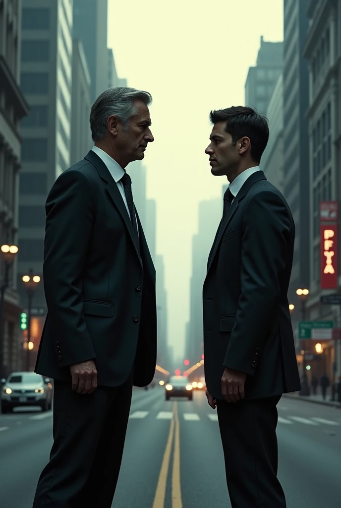 an image of a man looking at another man who is on the other side of the street