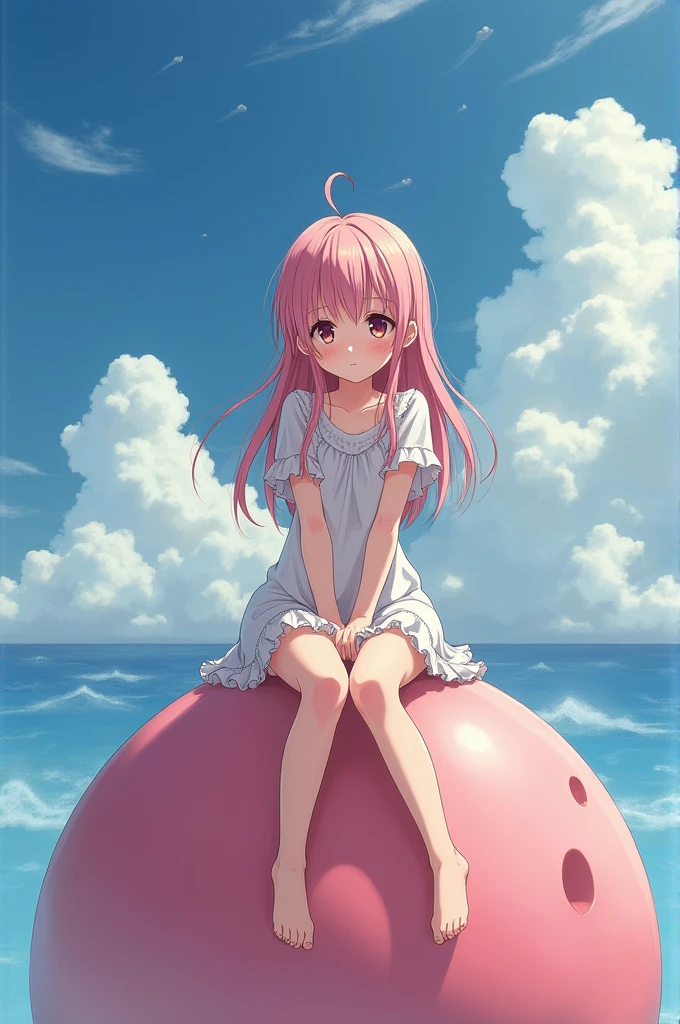 Anime girl sitting on a giant penis making a face nsfm