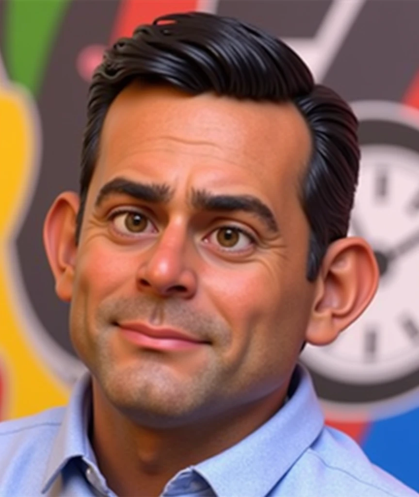 Cartoon character of a man in a blue shirt, an animated character, fully body, with a bicycle, stylized character, animation style rendering, 3d stylized, Arnold Maya rendering, Stylized 3D rendering, toon render screenshot, 3d character, 3d character, Stylized 3D rendering, 3D character rendering, cartoon character, Personagem de close up, character posing, (Pixar-style) (master part:1.2) (bokeh) (best qualityer) (skin detailed) (detailed texture) (8k) (Argilla) (cinematic lighting) (sharp focus,