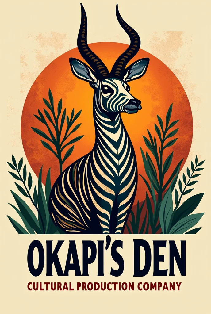 Okapi&#39;s Den cultural production company logo