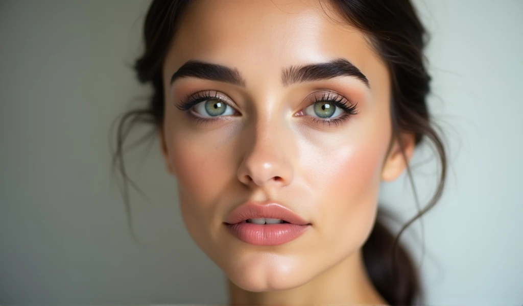 model makeup eyebrow woman