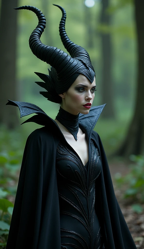 Maleficent in the process of transforming into a dragon, she is not quite human, yet not quite a dragon