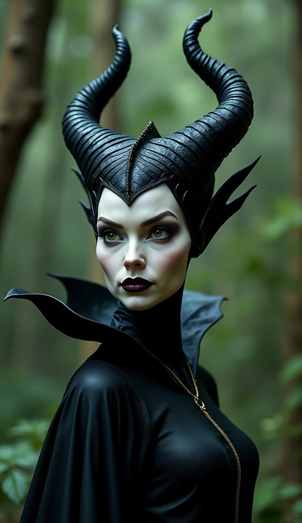 Maleficent in the process of transforming into a dragon, she is not quite human, yet not quite a dragon