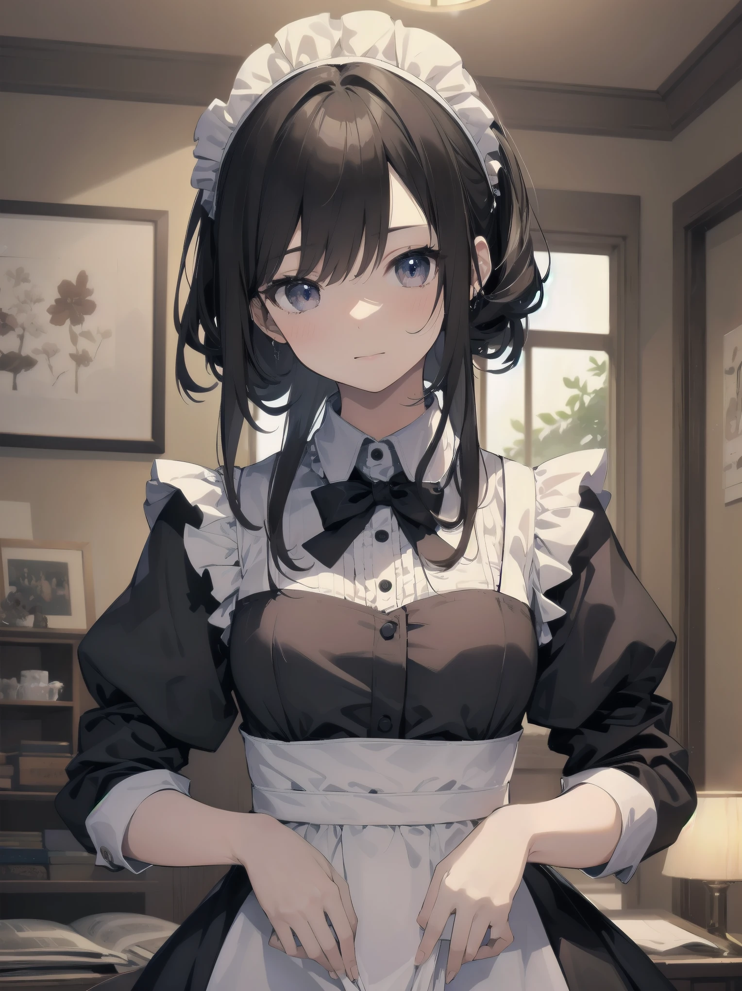 Masterpieces, cute illustration masterpieces, maids in cute poses, traditional maid outfits, solo, girls
