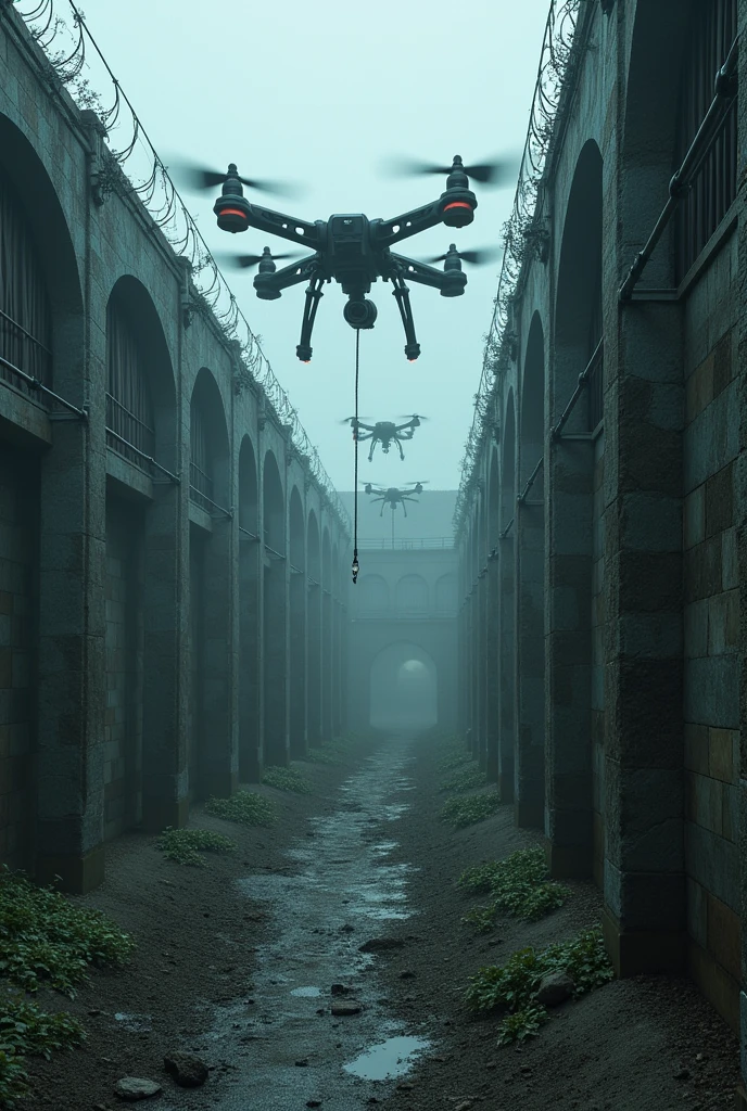 A super secure cyber prison, much safer custodiada x drones en una isla remota, much safer, maximum security