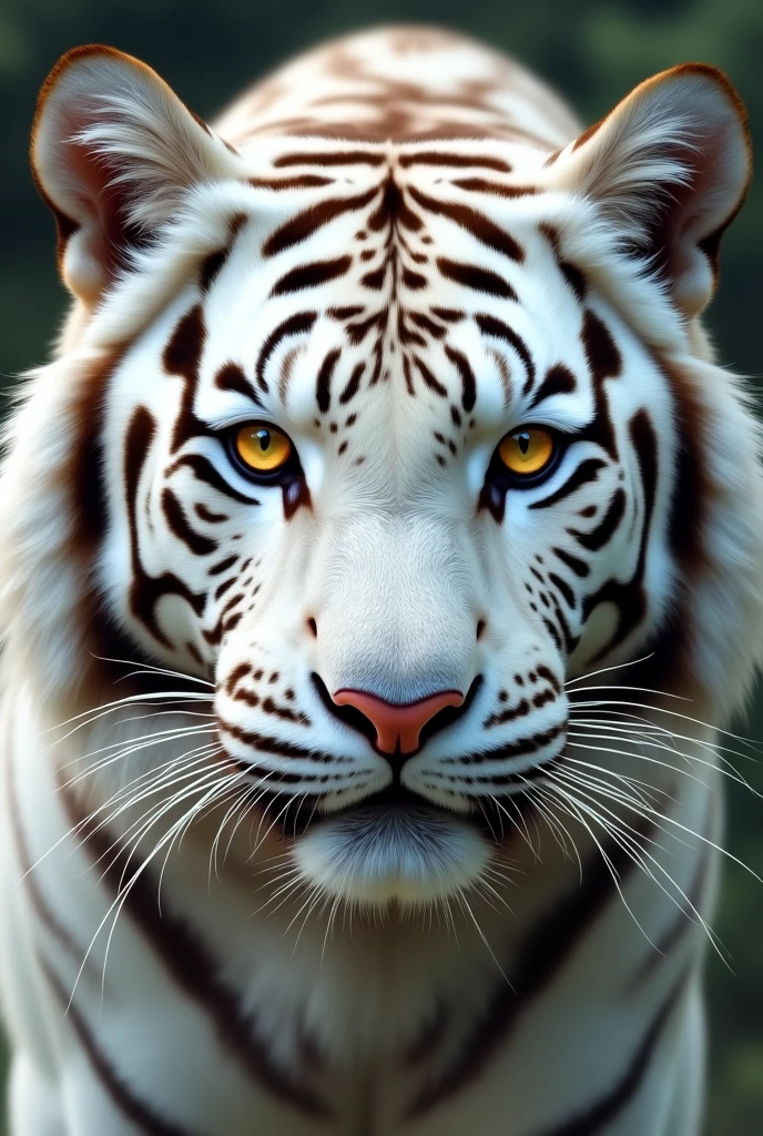 White Bengal Tiger Face