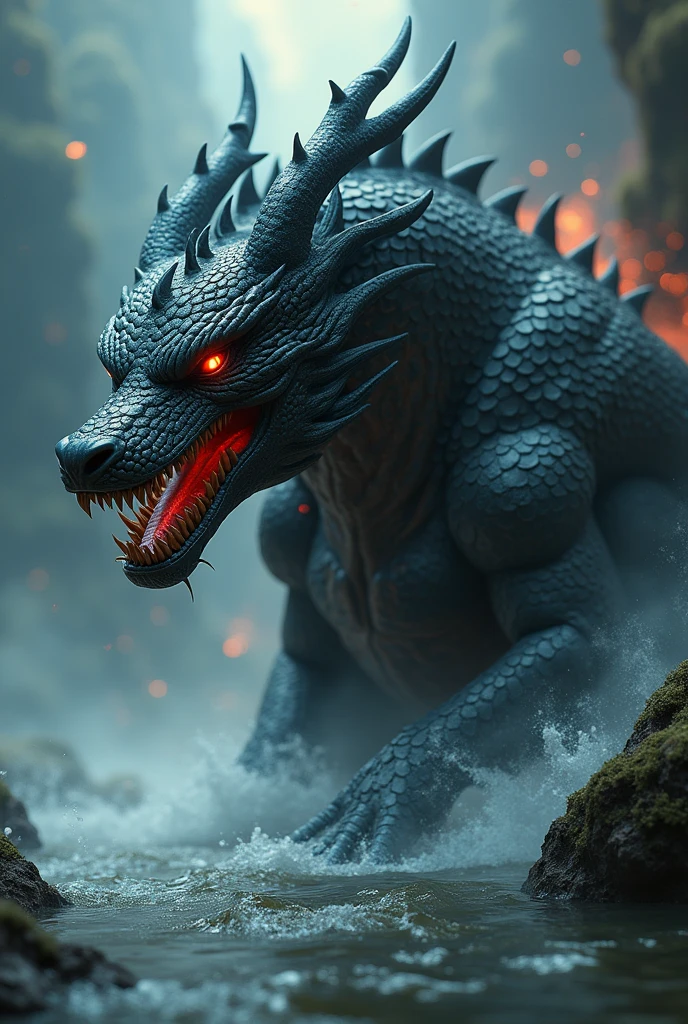 1animal, solo, full body, dragon themed around hades, greek mythology, dog dragon, hades is a dragon, river styx (UHD, 8K, maximum resolution, ultra detailed), masterpiece, highly detailed, full body , (UHD, 8K, maximum resolution, ultra detailed), masterpiece, highly detailed, full body,