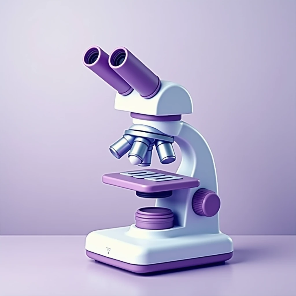 cute lilac microscope laboratory 