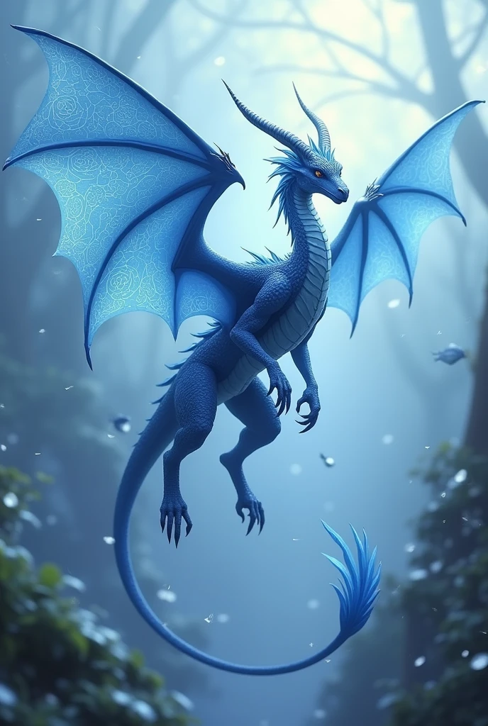 A dutch angel dragon in blue