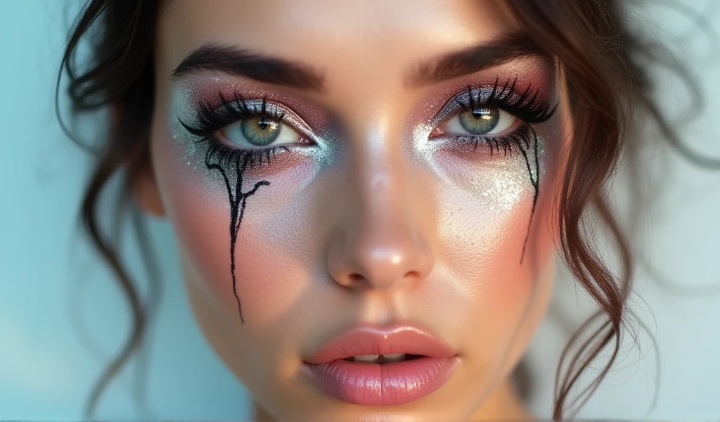 creative eye makeup model