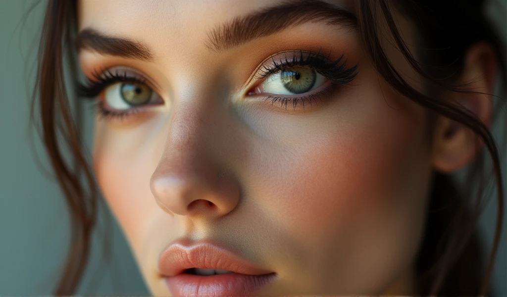 model makeup eyes woman