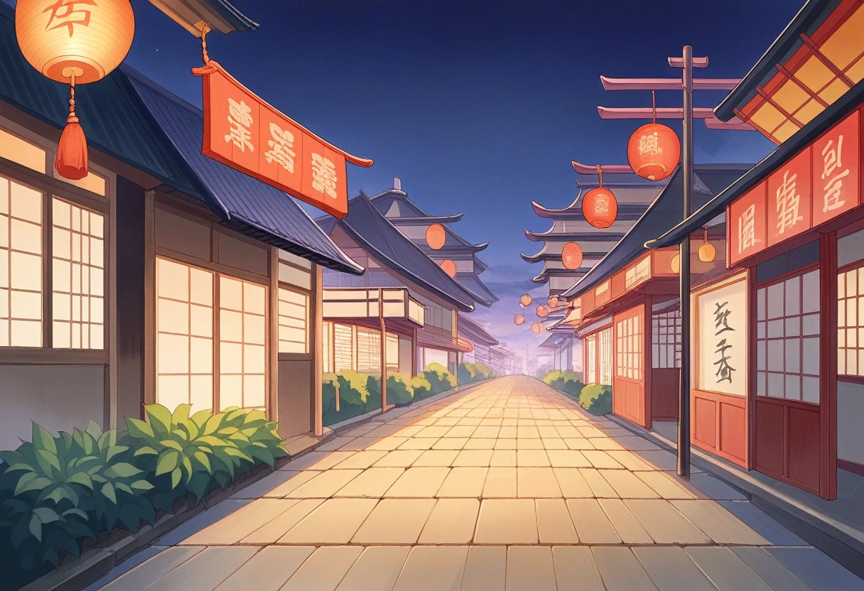 Alafed view of the street with the stupa in the background, Matte painting inspired by Ito Jakuchu, Shutterstock, Ukiyo-e, Japan Deeper Journey Exploration, Japanese cities at night, Japanese Street, Japan Streets, Kyoto, Kyoto inspired, Japanese cities, Kyoto japan setting, Japan at Night, Or Japan, Japan Tourism