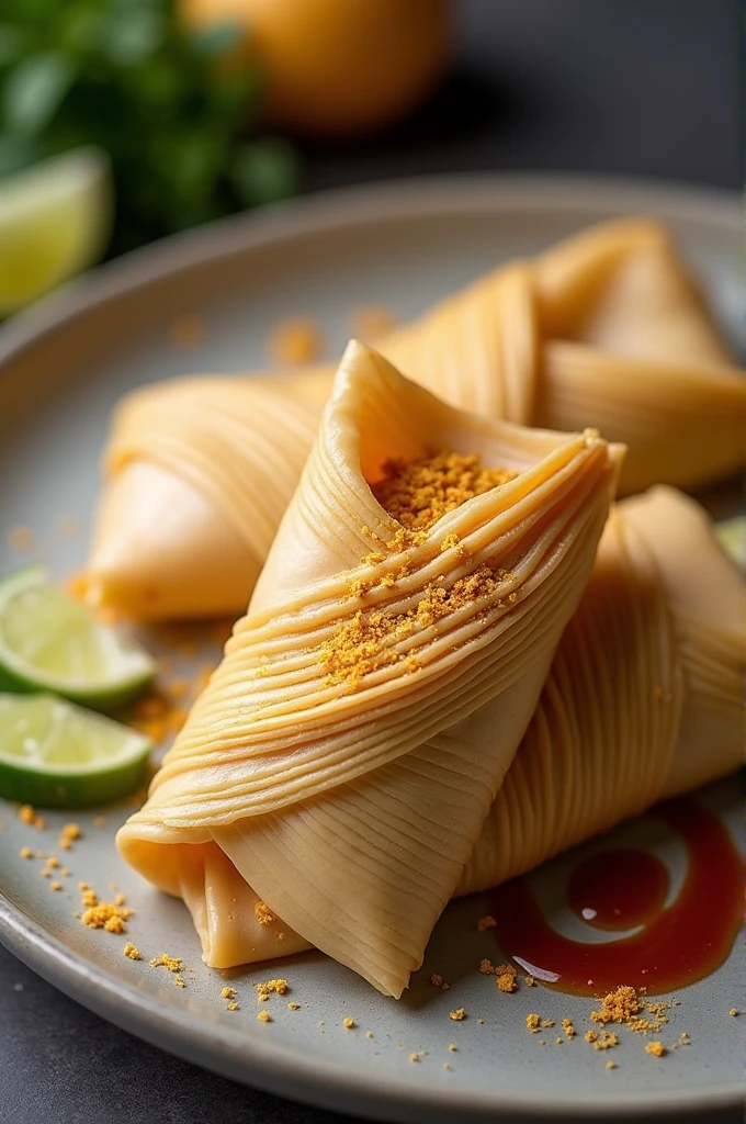 A torteado tamale on a plate