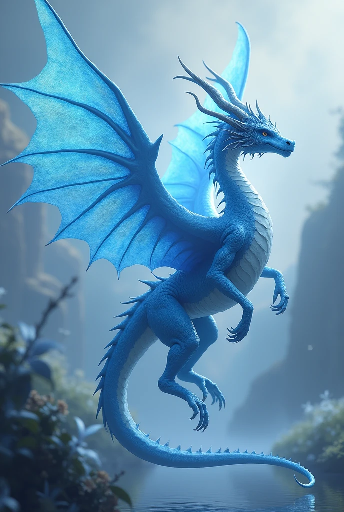 A dutch angel dragon in blue