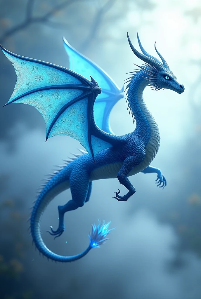 A dutch angel dragon in blue