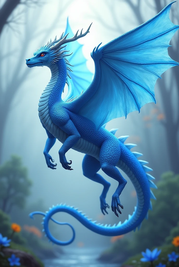 A dutch angel dragon in blue
