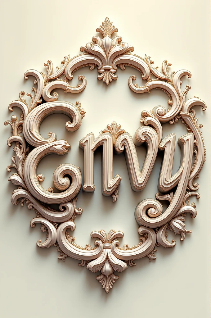 Create the name “envy” in ornamental letters