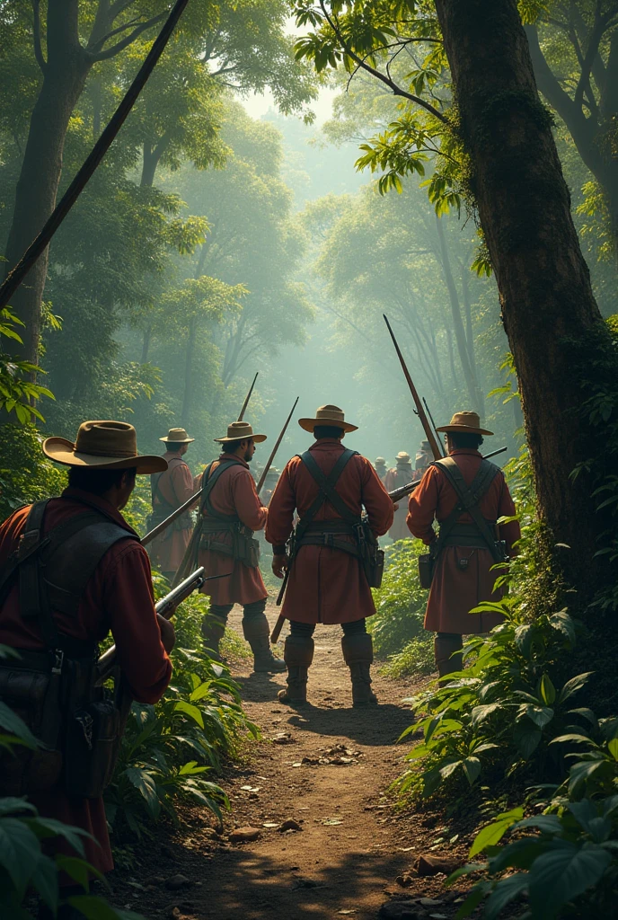 Portuguese preparing ambushes for tribes in Brazil in 1500
